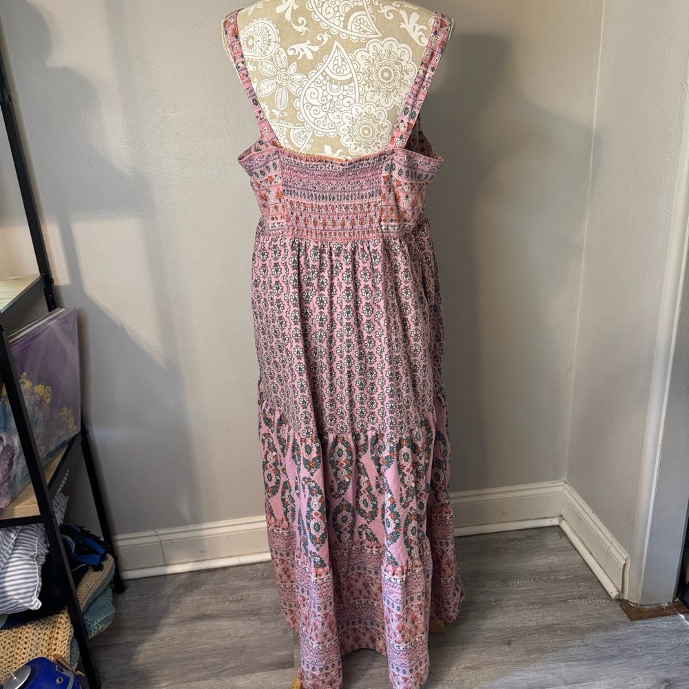 Pink Patterned Maxi Dress - Picture 3 of 4
